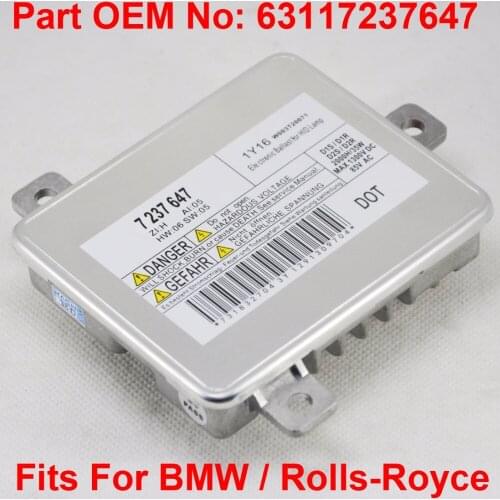 2x 12V 35W D1S D1R D2S D2R OEM HID Xenon Headlight Ballast Control Unit Car Part Number 63117237647 Fits For BMW Rolls Royce