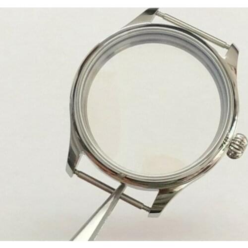 44mm High quality 316L Stainless steel watch cases fit 6497/6498 Mechanical Hand Wind movement 01A