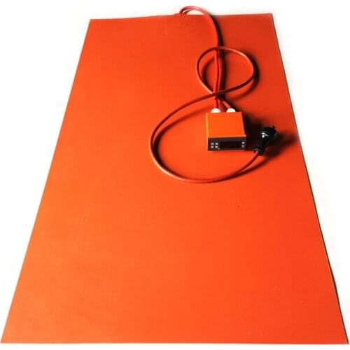 500*900*1.5mm 220V 1500W Silicone Rubber Heater with digital thermostat on wire 1000mm lead wire
