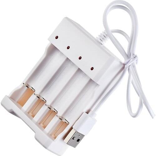 Universal Rechargeable Battery Charger USB Plug DC5V 1A 1.2V 4 Slot AA/AAA Charger Adapter For Rechargeable batteries