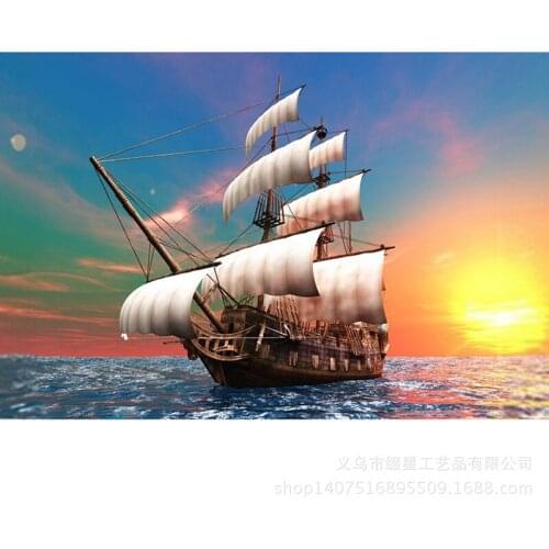 5d Diy Diamond Painting Sailing Diy Diamond Embroidered Full Diamond Inlay Home Decor R015