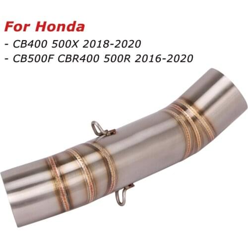 Slip for Honda CBR500R CBR400 CB500F 2016-2020 Exhaust Mid Link Pipe Motorcycle Connect Tube 51mm CB400 500X