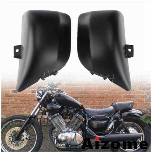 Cruisers Motorcycle Battery Side Cover Fairing for Yamaha Virago XV535 XV400 XV 535 XV 400 ABS Plastic, Left&Right, Matte Black