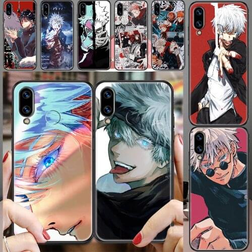 Jujutsu Kaisen Yuji Itadori Gojo Satoru Phone case For Huawei Honor 6 7 8 9 10 10i 20 A C X Lite Pro Play black tpu coque