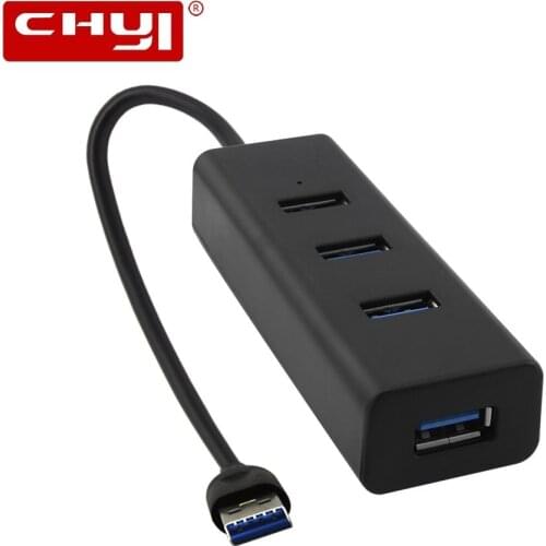 CHYI USB HUB 3.0 With Micro Charging Port USB 3.0 HUB Splitter High Speed 5Gbps USB Splitter Adapter For Macbook Accessories