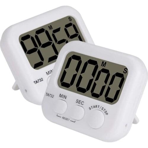 Digital Timer, 2 Pcs Decibel Loud Alarm Countdown Timer Digital Timer Kitchen Timer Stopwatch Timer with Large Digits