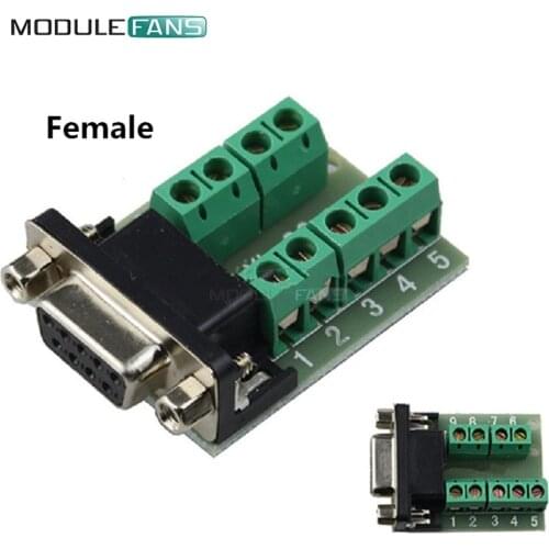 DB9 Female Adapter RS232 Serial To Terminal DB9 Connector Signals Terminal Diy Kit Electronic PCB Board Module
