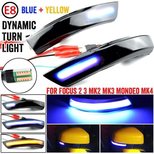 For Ford Focus 2 MK2 Focus 3 MK3 3.5 For Mondeo MK4 LED Dynamic Turn Signal Light Flasher Flowing Water Blinker Flashing Light