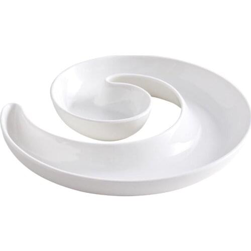 Creative interesting Dim sum plate nut Partition fruit Dinner plate christmas dishes