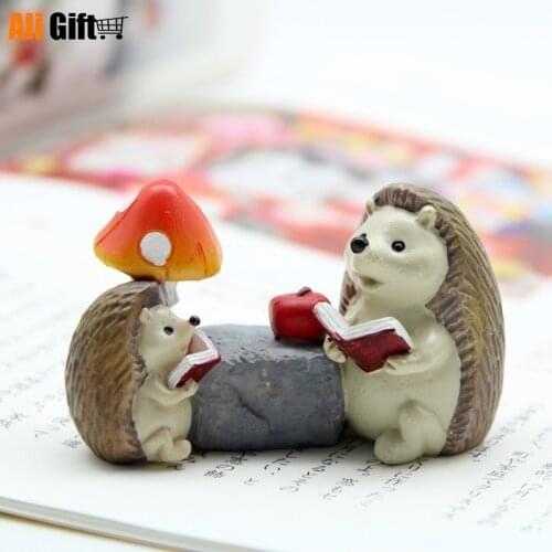 Creative Mini Animal Gadget Flowerpot Home Decoration Cute Cartoon Gardening Gadget Hedgehog Figurines Decoration Crafts Gifts