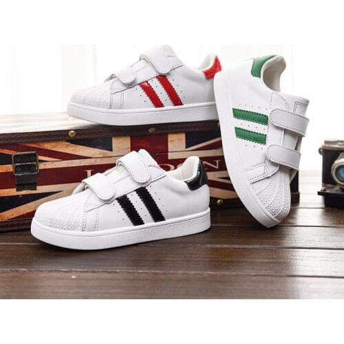 2020 new pu Genuine Leather Sneakers shoes for childrens shoes flat with girls boys sneakers size 21-32 High quality sneakers