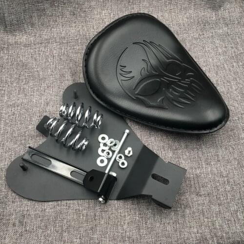 For Harley Sportster Bobber Chopper 883 XL883L XL883C XLH1200 Skull Solo Leather Seat Bracket Spring Mount Kit
