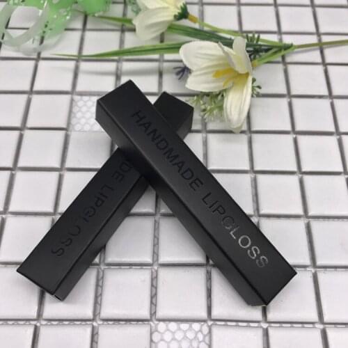 50/100pcs/lot 2*2*12cm Empty Black Lip Gloss Packing Box, DIY Packing Paper Box for Lip Gloss Tube, Black Packing Box