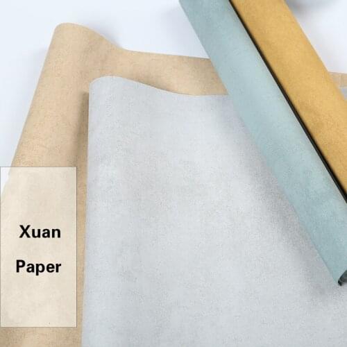 20m Long Scroll Half-Ripe Xuan Paper Batik Rice Paper Seal Script Scripture Writing Brush Calligraphy Practice Retro Stationery