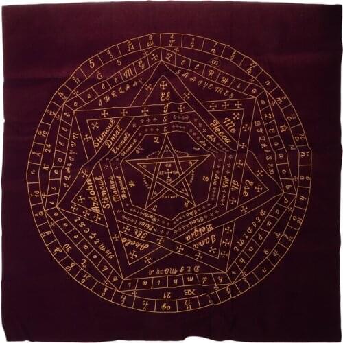 Tarot Card Tablecloth Sigils of Elohim Mysterious Divination Altar Velvet Cloth 094C