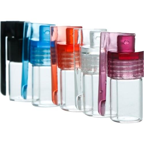 1pc Glass Bottle Snuff Snorter Botella Bullet Rocket Acrylic Snuff.Color Random