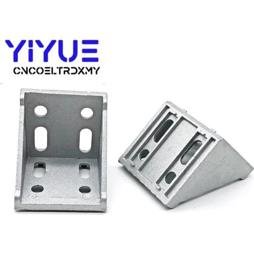 2pcs of 6060 Corner Fitting Angle 60x60 Decorative Brackets Aluminum Profile Accessories L Connector Fasten connector