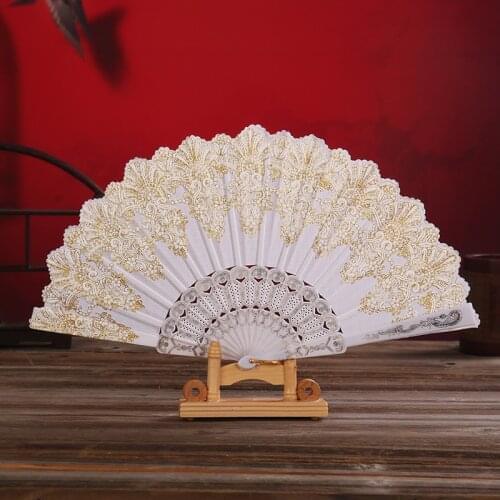 Vintage Folding Hand Fan Retro Chinese Bamboo Folding Fan Dance Hand Fan Home Decoration Ornaments Craft Gift
