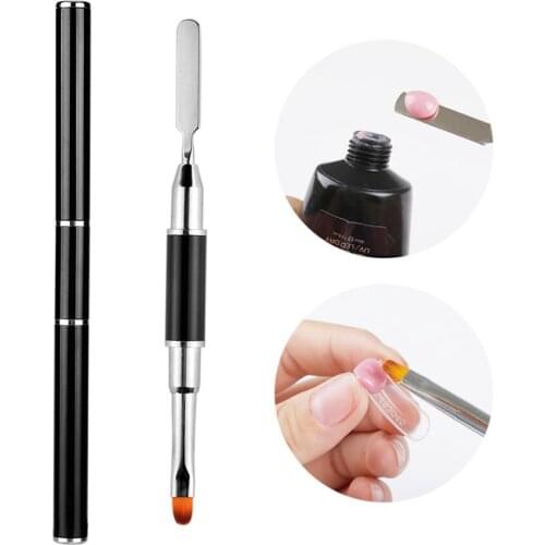 1PC Double-Headed Nail Phototherapy Pen For Nail Tips Extension With Palette Glue Stick Multifunction Pen Manicure Accessories