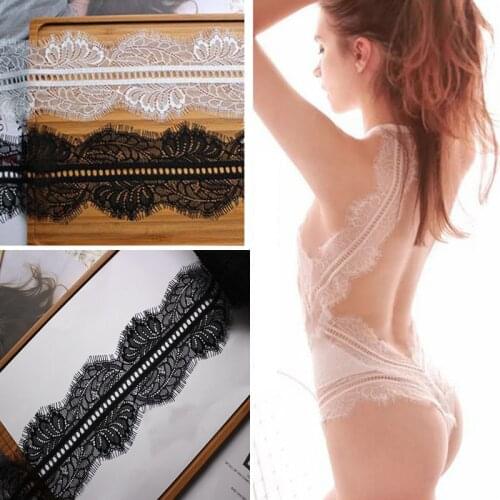 12M/lot Openwork Eyelash Lace Fabric Trim DIY Underwear Lace Clothing Decorative Accessories