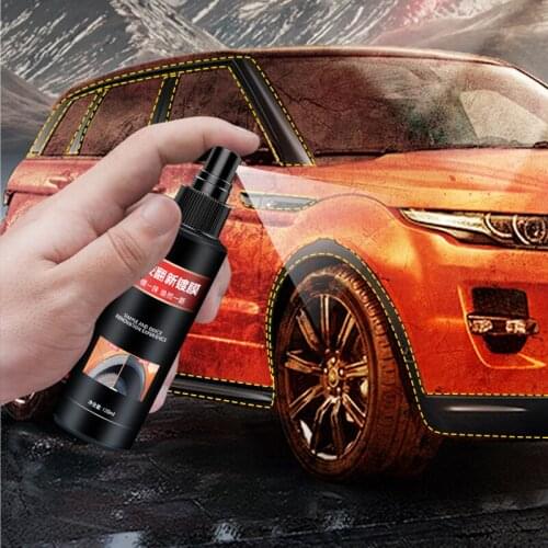 120ml Car Plastic Retreading Agent Polishing Wax Auto Instrument Panel Plastic Renovated Coating Car Light Cleaner
