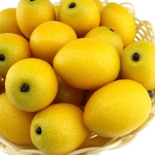 Gresorth 20 PCS High Quality MINI Fake Yellow Lemon Artificial Fruit Home Party Decoration