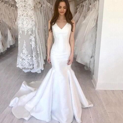 2020 Lace Mermaid Wedding Dresses Sheer Neck Long Sleeve Sweep Train Illusion Bodice Beach Country Bridal Gowns robes de mariée