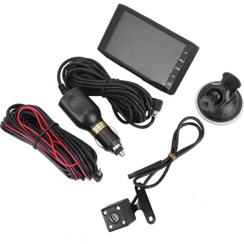 4-Inch High-Definition Night Vision Hidden 3-Lens Reversing Video Driving Recorder