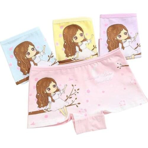 4Pcs/Lot Children Girls Cotton Briefs Pretty Lovely Cartoon Princess Baby Underwear Kids Boxer Briefs Comfortable Soft Panties