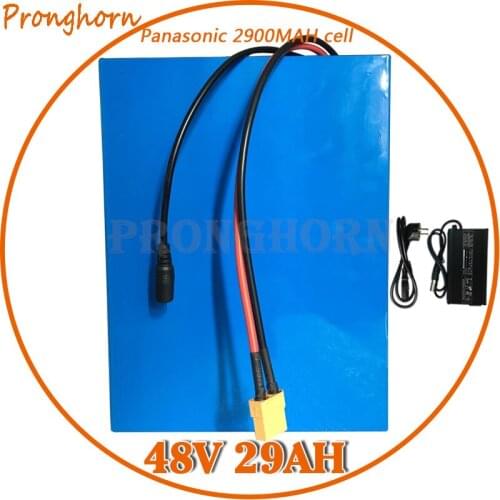 48 V Lithium ion Battery Pack 48V 29AH 2000W For Panasonic 18650 Cell with 5A Charger 50A BMS Electric Bike Battery 48V Free Tax