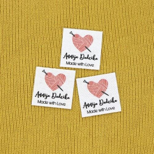 96pieces Custom Ironing Labels, Personalized Brand , Logo or Text, Clothing Labels, iron on, Square, frame (YT140)