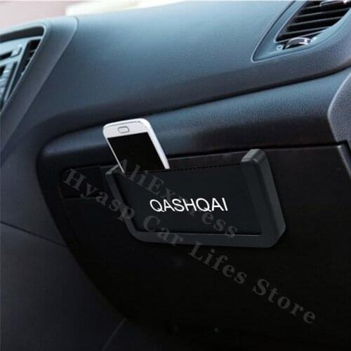 Car Organizer Box For Nissan QASHQAI Auto Leather Phone Holder Stand Storage Bag Auto Interior Accessories