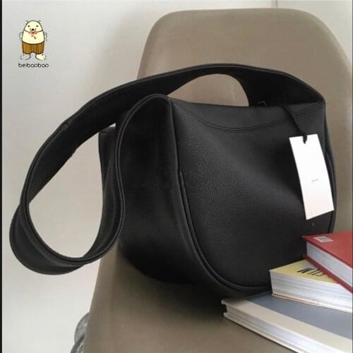 Beibaobao Lady Shoulder Bag Female Travel Handbags and Purses Fashion Solid Color PU Leather Saddle Bags For Women