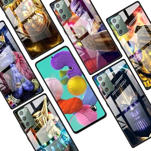 Thanos marvel hero for Samsung Galaxy Note 20 Ultra 10 Lite Plus 9 8 5G A70 A50 A40 A30 A20 Tempered Glass Phone Case
