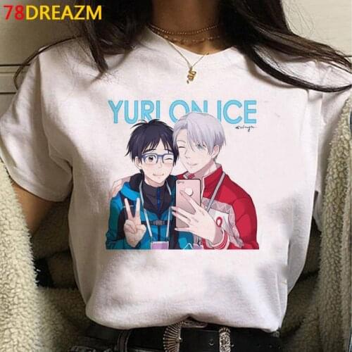 Yuri on Ice Bl Yaoi tshirt t shirt men harajuku kawaii grunge ulzzang top tees ulzzang