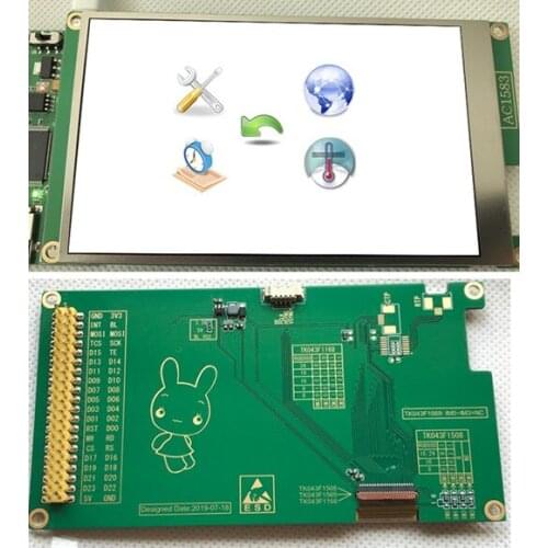 IPS 4.3 inch 16.7M TFT LCD Screen with Adapter Board HX8369A Drive IC 480*800 RGB888/24Bit MCU 8080 Interface