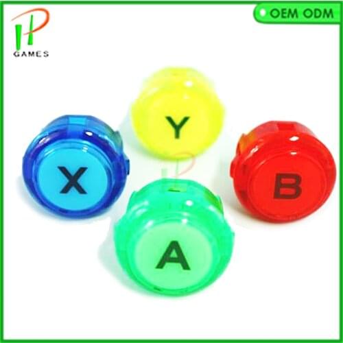 4pcs/set original OBSC-30-KI Sanwa Push Button transparent Push button A B X Y logo High quality Arcade Button
