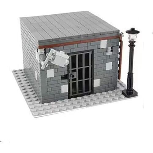 Moc Compatilble Building Block City Scene Prison Police Cell Accessories Door Splicing Children Toys Sets