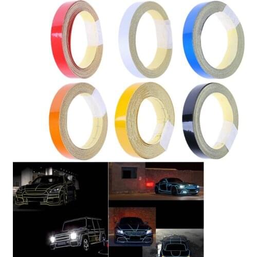 5 m/rolka Auto Car Tape Automobiles samoprzylepne naklejki ostrzegawcze motocykl rower bezpieczeństwo materiał odblaskowy akceso