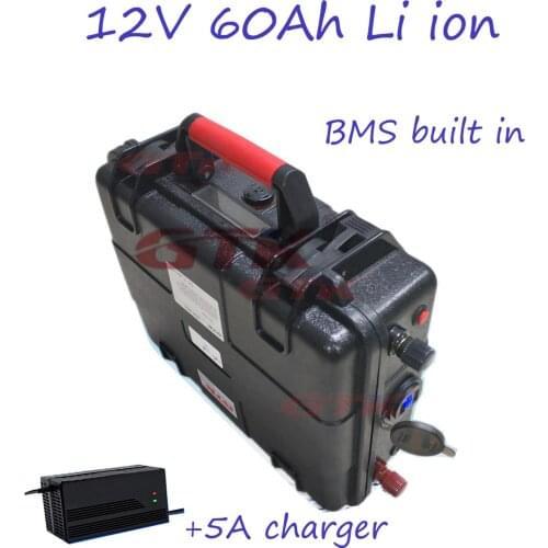 Li ion 12v 60ah battery pack 12V lithium ion battery pack 60AH built-in BMS for ebike olar energy,solar system golf trolley
