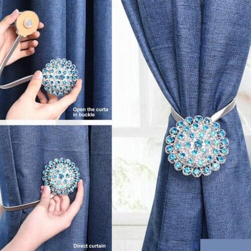 Magnetic Buckle Ring Curtain Tiebacks Tie Rope Accessory Rods Accessoires Backs Holdbacks Buckle Clips Hook Holder Home Decor