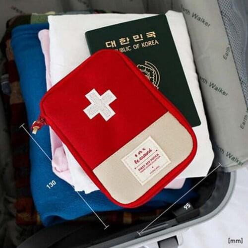 Cute Mini Portable Medicine Bag First Aid Kit Medical Emergency Kits Organizer Outdoor Household Medicine Pill Storage Bag