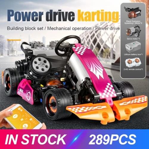 MOULD KING 18026 The APP RC Motorized Go-Kart Racing Car Model High-Tech Toys Climbing Car Building Block Kids Christmas Gifts