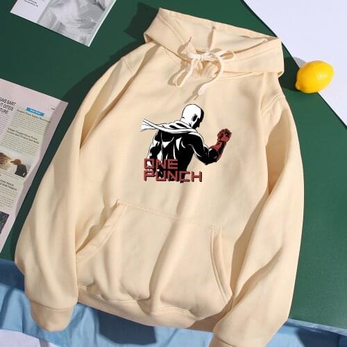 One Punch Man Hoodies Men Cool Fashion Japanese Anime Sweatshirt Funny Saitama Graphic Hoodie Autumn Fleece Oversized Pullover