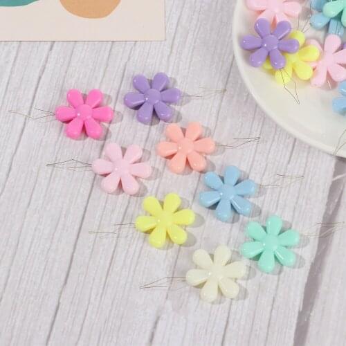 10Pcs Random Color Flower Shape Threader Elderly Easy Sewing Needle Device Threader Thread Guide Garment Sewing Needlework Tools