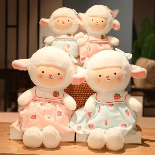 News 35/45cm Lovely Dressing Sheep Plush Toys Kawaii Alpaca Dolls Stuffed Soft Cute Animal Pillow for Kids Baby Birthday Gift
