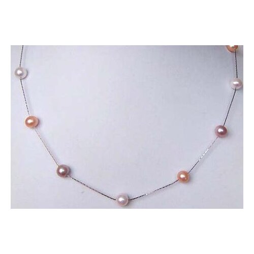 New Arrival Favorite Pearl Necklace S925 Silver Chain White Pink Purple Genuine Freshwater Pearl Bridesmaid Gift Women Jewelry