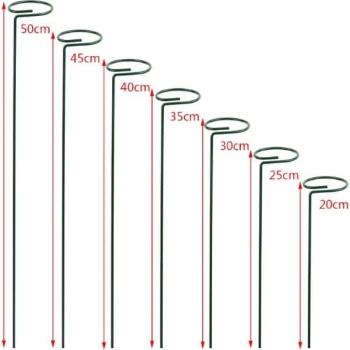 Garden Support Stake Ring Metal Garden Plant Supports Single Stem Shrub Holder G32A
