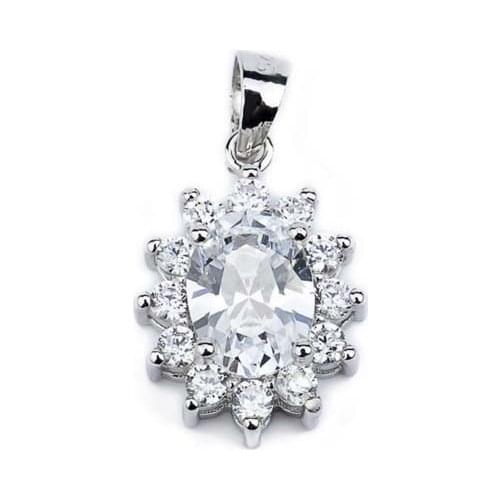 Wholesale White Snowflake Pendant Women Jewelry Four-color Cubic Zircon Pendant For Jewelry Making