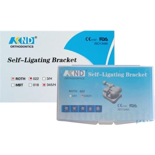 Hot Sale 24pcs KND Orthodontic Metal Self Ligating Brackets Roth MBT 022 345 Hooks With Buccal Tubes Dentisty Materials